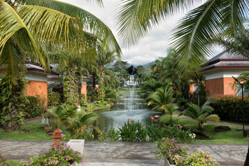 Fototapeta na wymiar Khao Lak, Thailand: Beyond Resort in Khaolak Thailand with elegant stand-alone villas in a beautiful tropic garden.