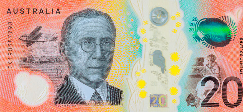 Australian currency consists of banknotes paper money in denominations of twenty dollars