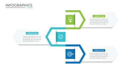 Vector infographic design template with 3 options or steps