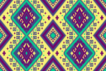 ikat Batik Geometric ethnic seamless pattern for background,fabric,wrapping,clothing,wallpaper,Batik,carpet,embroidery style pattern
