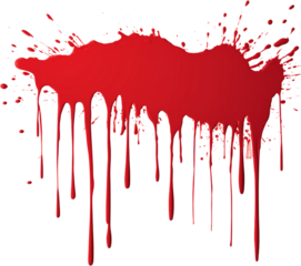 Red paint splatter, splash, drips, simple minimal