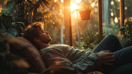 Relaxing vibes with copy space background - obrazy, fototapety, plakaty