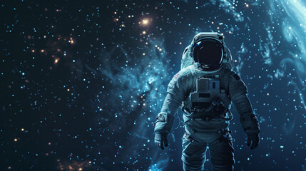Fototapeta na wymiar Astronaut's Odyssey: Ventures into the Cosmic Unknown