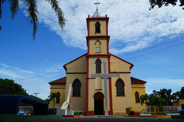 Parish Church of Our Lady of the Rosary (Nossa Senhora do Rosário) in Itacoatiara, a Brazilian municipality in the metropolitan region of Manaus, Brazil.