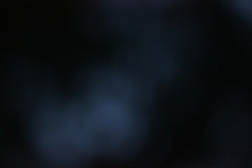 A blurry dreamy view of a silhouette of a tree in the forest in the early morning.