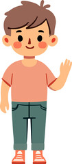 Cute cartoon male family member portriat.