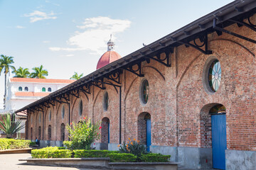 The old brick Customs Building - a national heritage site - in the Escalante district, San Jose, Costa Rica