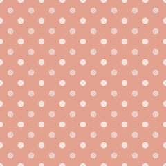 Small peach polka dot seamless pattern background