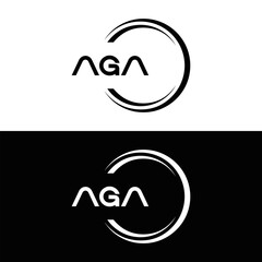 AGA logo. A G A design. White AGA letter. AGA, A G A letter logo design. Initial letter AGA linked circle uppercase monogram logo. A G A letter logo vector design. top logo, Most Recent, Featured,