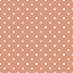 Small peach polka dot seamless pattern background