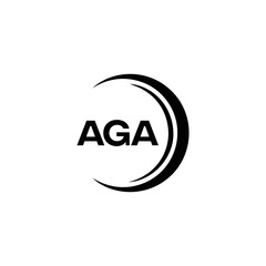 AGA logo. A G A design. White AGA letter. AGA, A G A letter logo design. Initial letter AGA linked circle uppercase monogram logo. A G A letter logo vector design. top logo, Most Recent, Featured,