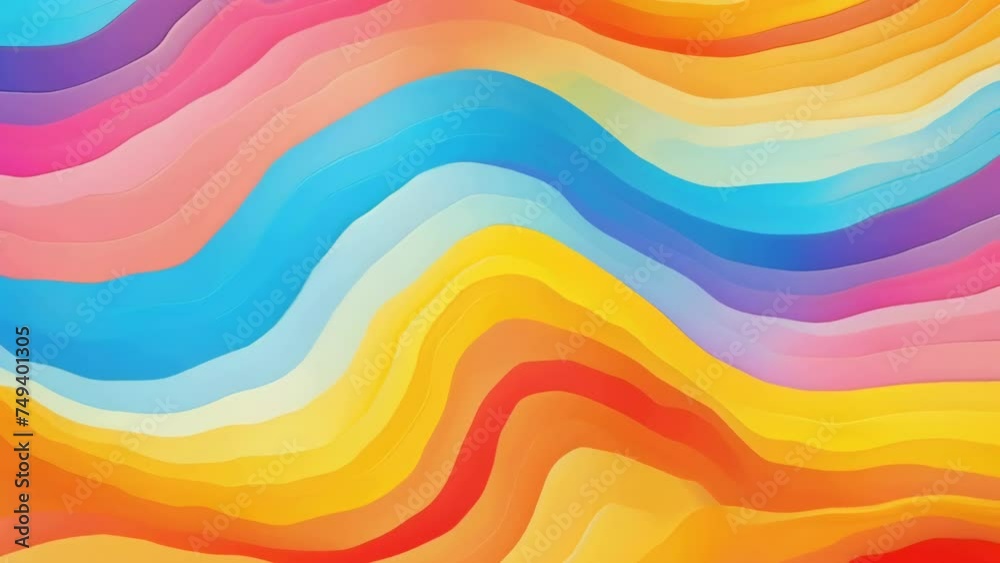 Poster Abstract multicolored wavy lines background, suitable for various design projects.