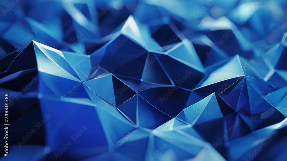 Poster Detailed view of a cluster of blue cubes. Suitable for abstract backgrounds.
