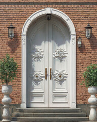 Fototapeta na wymiar detail of a Large decorative wooden doors