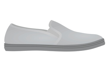 Grey  loafer shoes. vector illustration