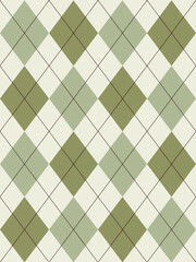 Argyle pattern. Light green. Seamless geometric background for clothing, wrapping paper.
