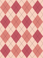 Argyle pattern set in marsala.Seamless geometric pattern for gift card, gift paper, jumper, socks, scarf, other modern spring summer autumn winter fashion textile or paper print