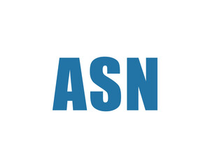 ASN logo design vector template