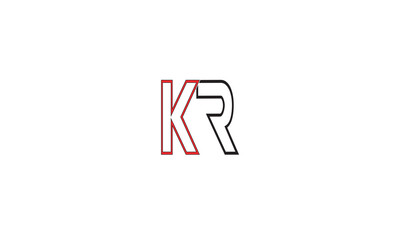 Obraz premium KR, RK, K, R Abstract Letters Logo Monogram 