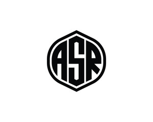 ASR Logo design vector template