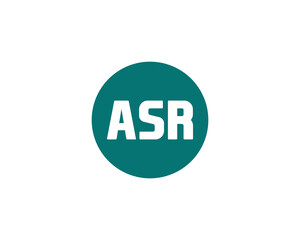 ASR Logo design vector template