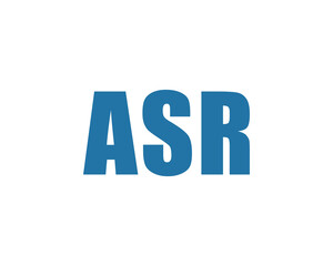 ASR Logo design vector template