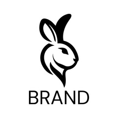 Modern logo featuring a stylized Black Rabbit