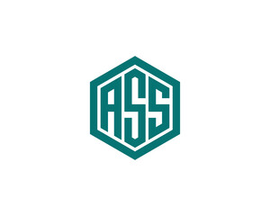 ASS logo design vector template