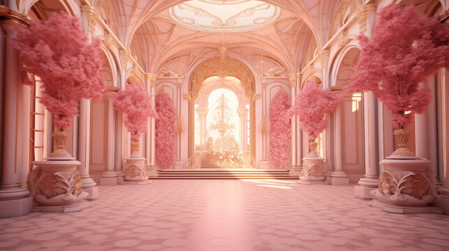 Palace interior background castle hall