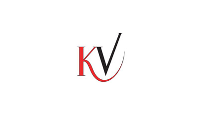 KV, VK, K, V Abstract Letters Logo Monogram