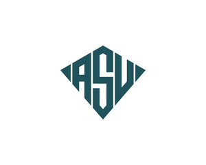 ASU Logo design vector template