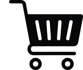Shopping trolley cart icon. shopping cart symbol, shop and sale, vector illustration. Internet shop buy logo symbol sign
