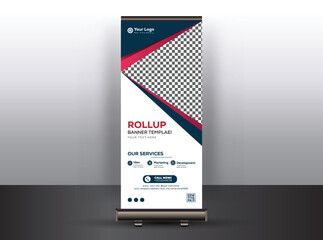 roll up x stand banner design template layout
