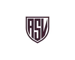 ASV logo design vector template