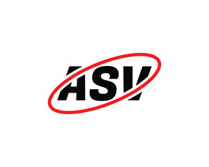 ASV logo design vector template