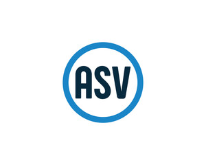 ASV logo design vector template