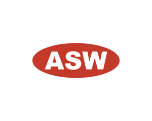 ASW logo design vector template