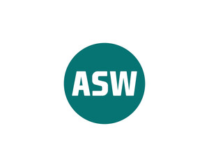 ASW logo design vector template