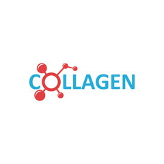 Vector is the word Collagen from amino acids to complex Collagen molecules. Collagen is a polymer (polypeptide) formed from a chain of amino acids.
