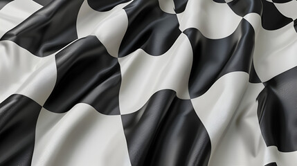 Black and white racing flag