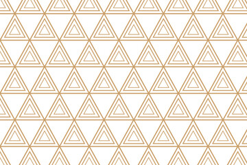 Abstract geometric pattern with crossing thin golden lines on white background.Pattern with thin lines, poligons and geometric shapes. Seamless linear swatch.