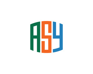 ASY Logo design vector template