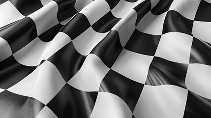 Black and white racing flag