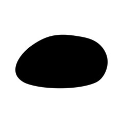 Vector single pebbles silhouette. Hand drawn doodle illustrations