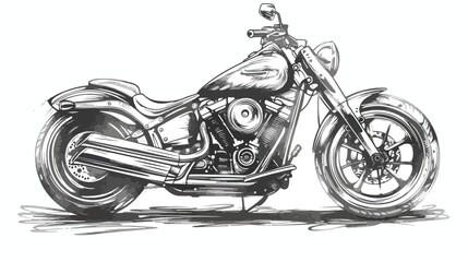 sketch of a motorcycle vector