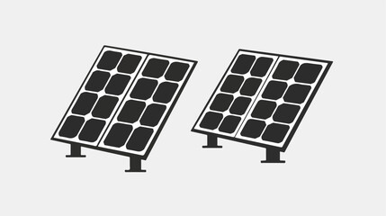 solar panel icon or logo isolated sign symbol vector