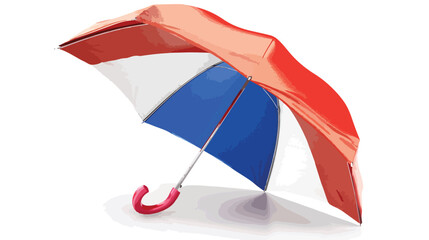 Umbrella with flag of dominican republic isolated on