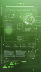 Green HUD Futuristic Background