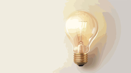 Vector light bulb icon on white background