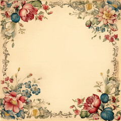 Vintage style frame and border